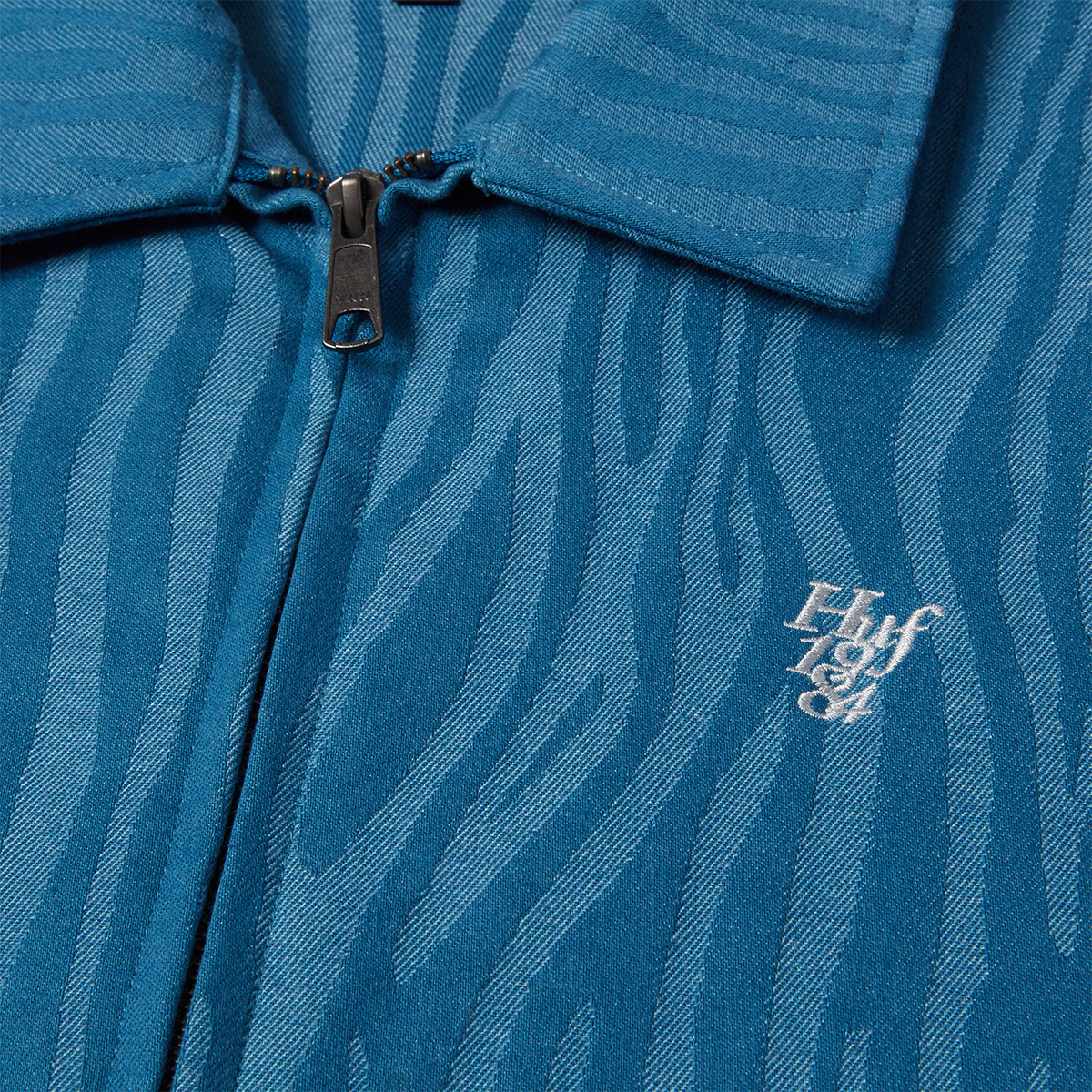 HUF Jacquard Tiger Work Jacket Oil Blue