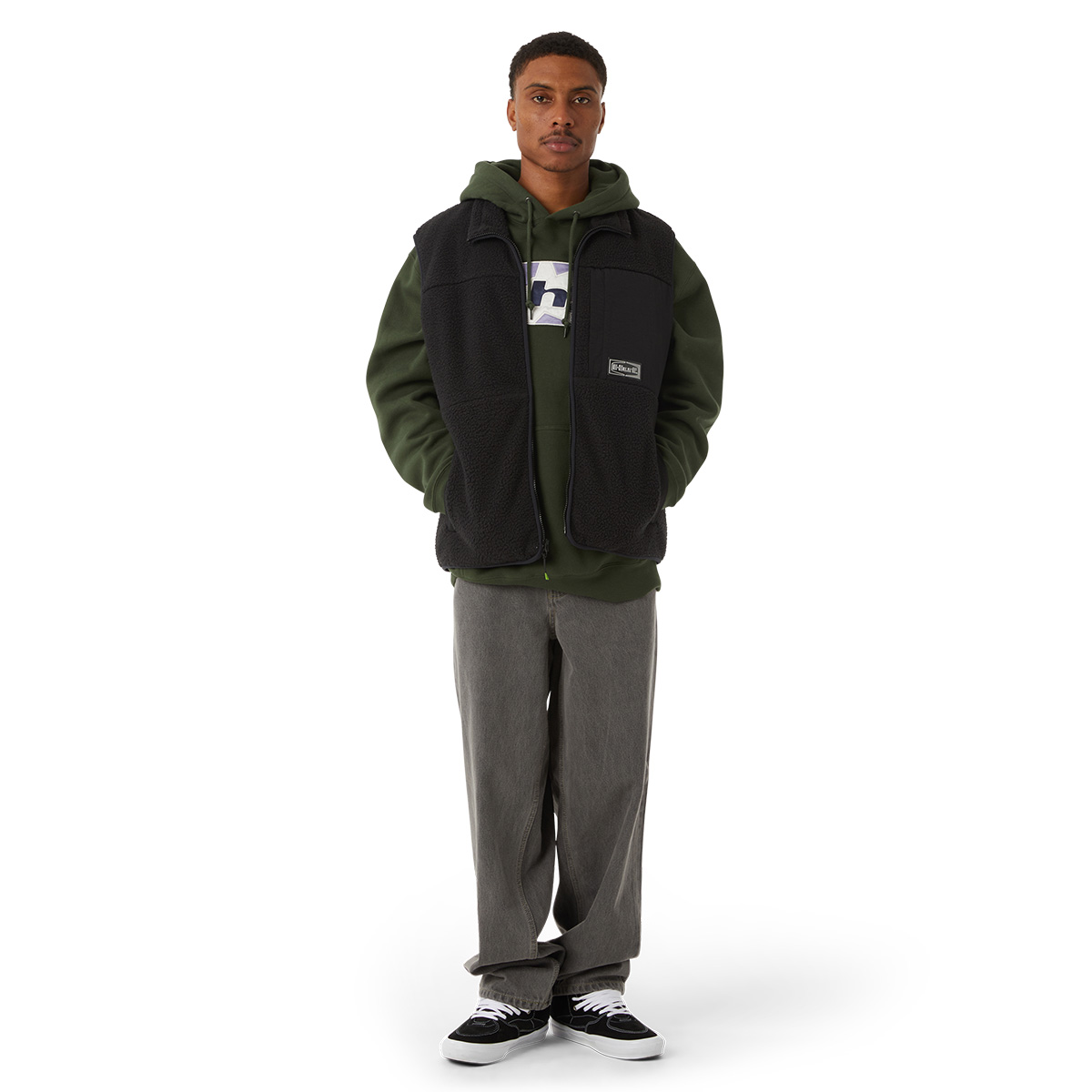 HUF Sonoma High Pile Vest Black