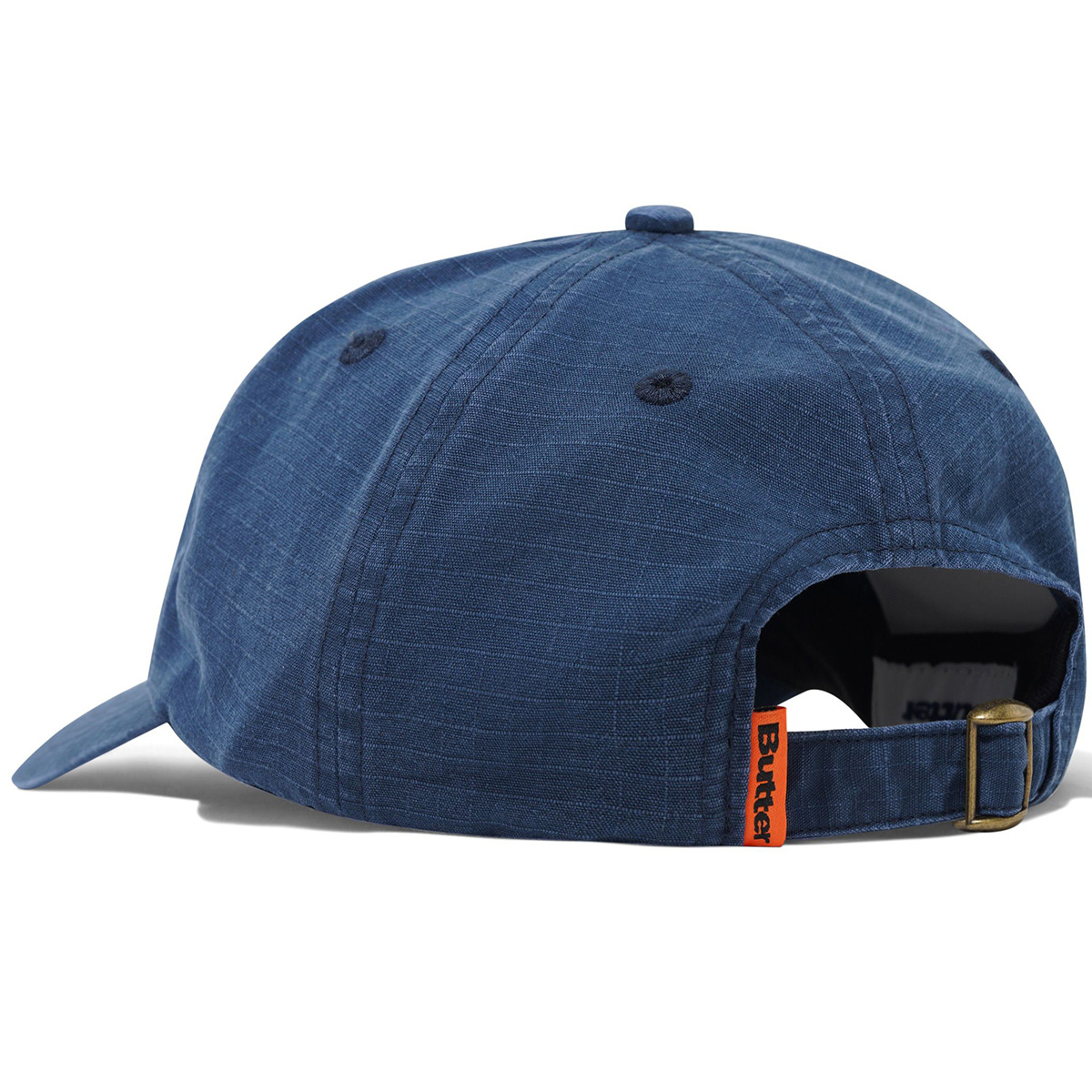 Butter Goods Ripstop Rounded Logo 6 Panel Cap Washed Navy