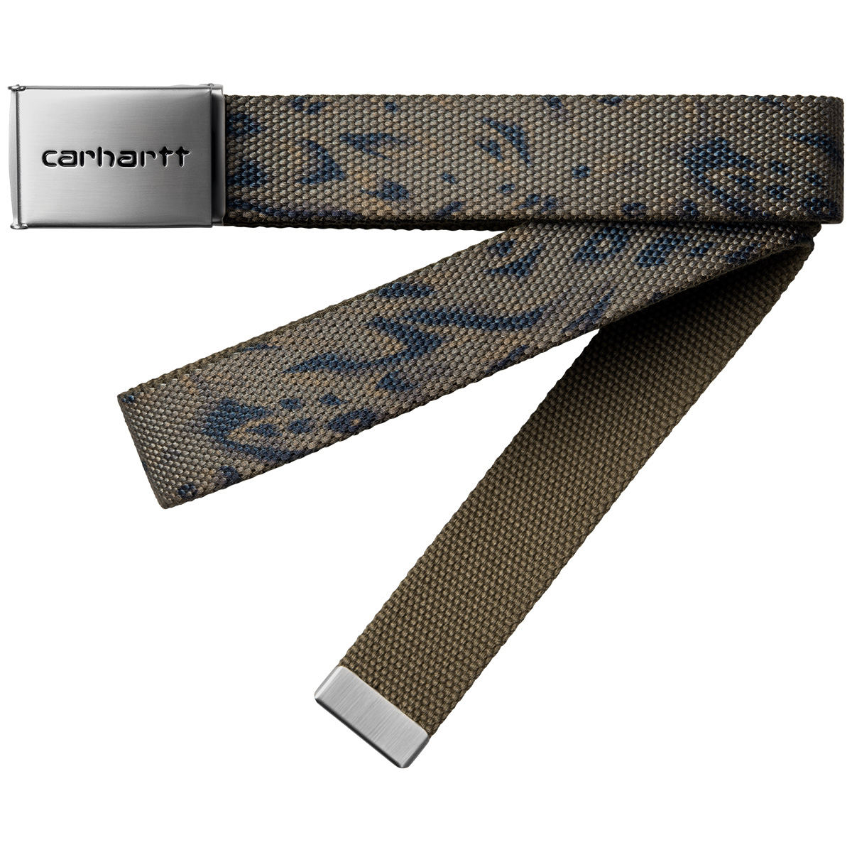 Carhartt WIP Clip Belt Chrome Duck Feather Print Cypress