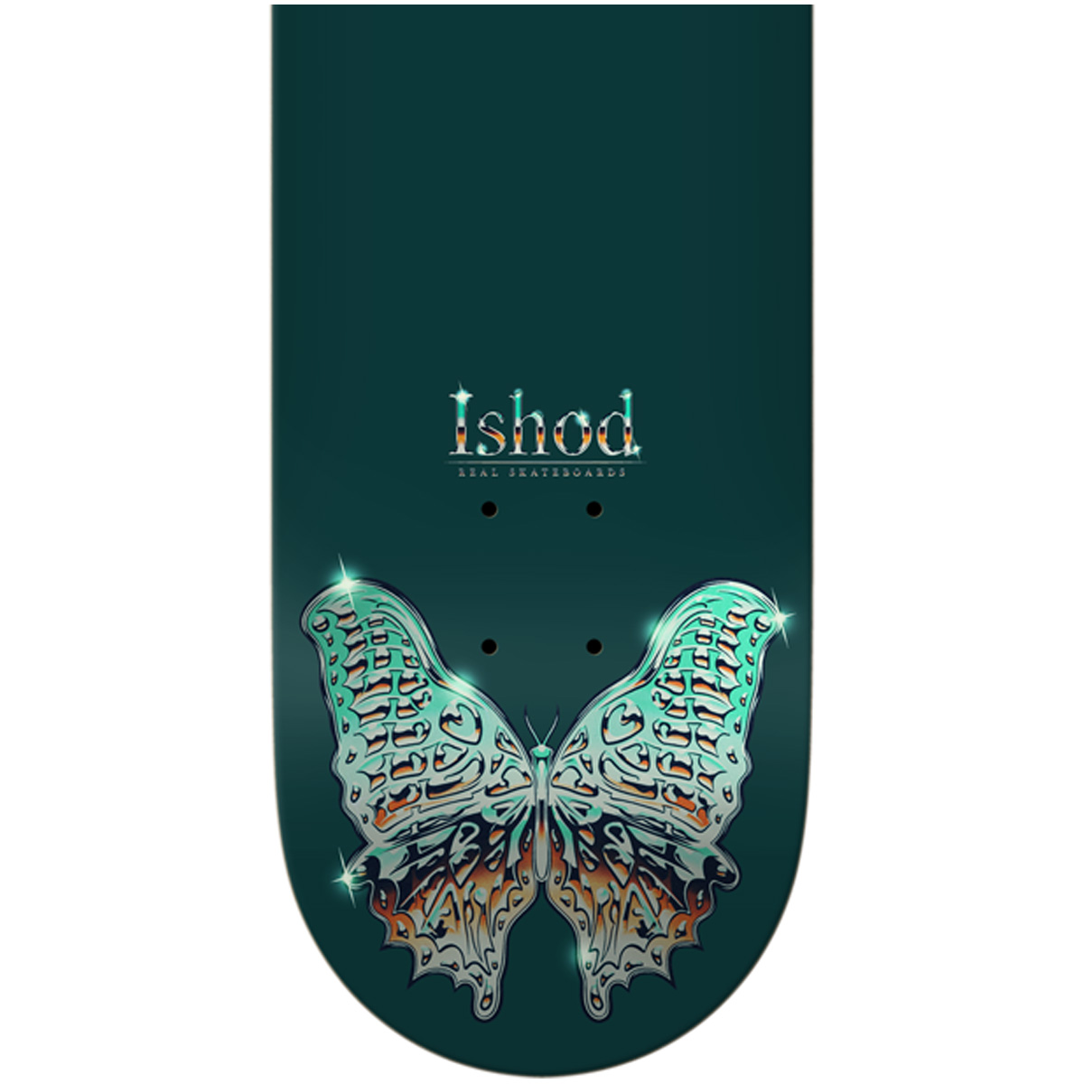 Real Ishod Mariposa Chrome Redux Twin Tail Skateboard Deck Green 8.5