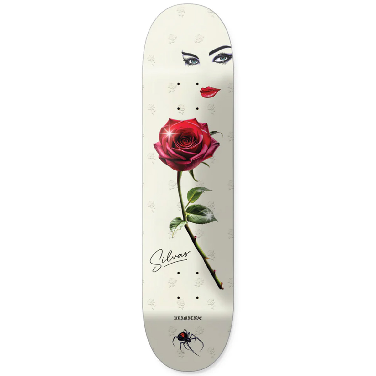 Primitive Silvas Crush Skateboard Deck White 8.25