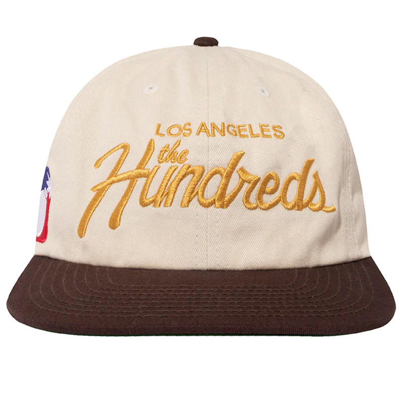 The Hundreds Team Snapback Cap Cream The Hundreds Team Snapback Cap Cream