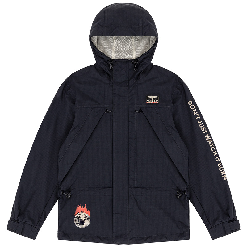 Obey X Napapijri Don't Just Watch It Burn Dru Jacket Black