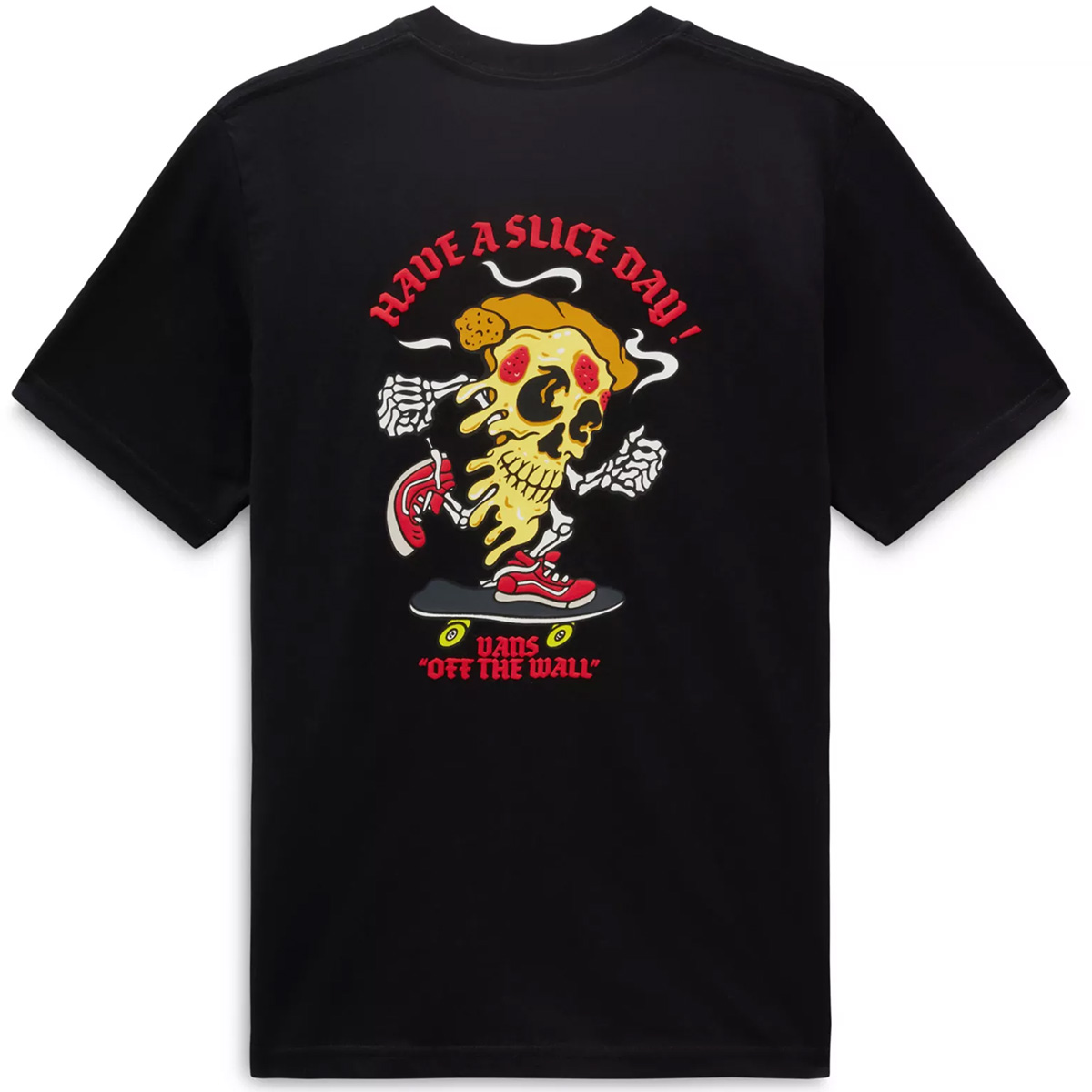 Vans Kids Pizza Skull T Shirt Black L 1134139 L