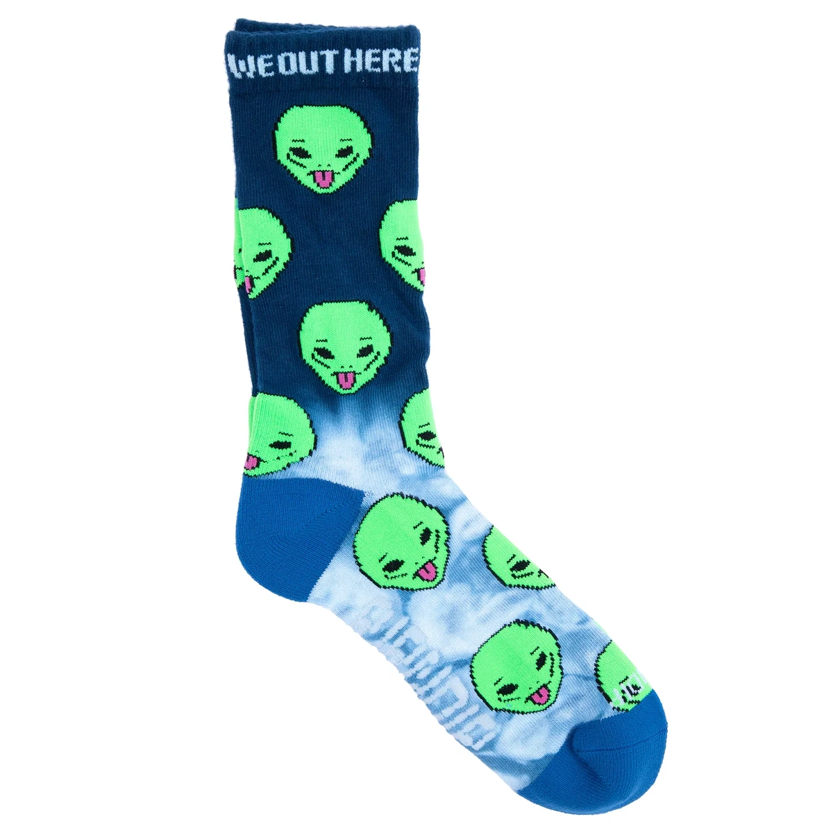 RIPNDIP We Out Here Socks Blue/Half Dye