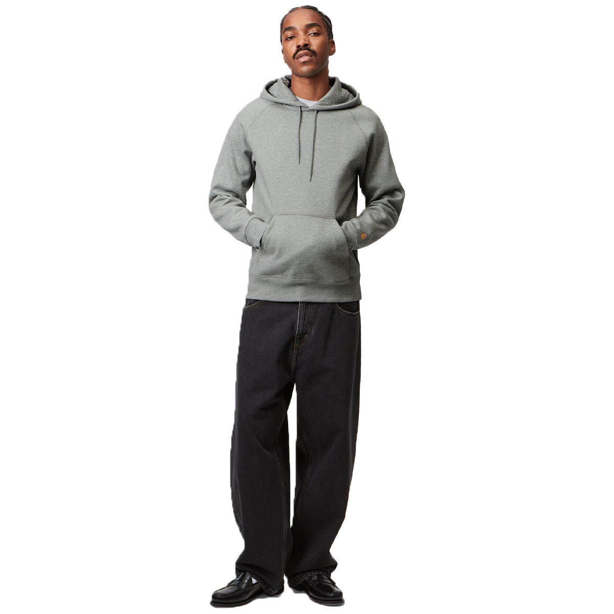 Carhartt WIP Hooded Chase Sweater Grey Heather/Gold