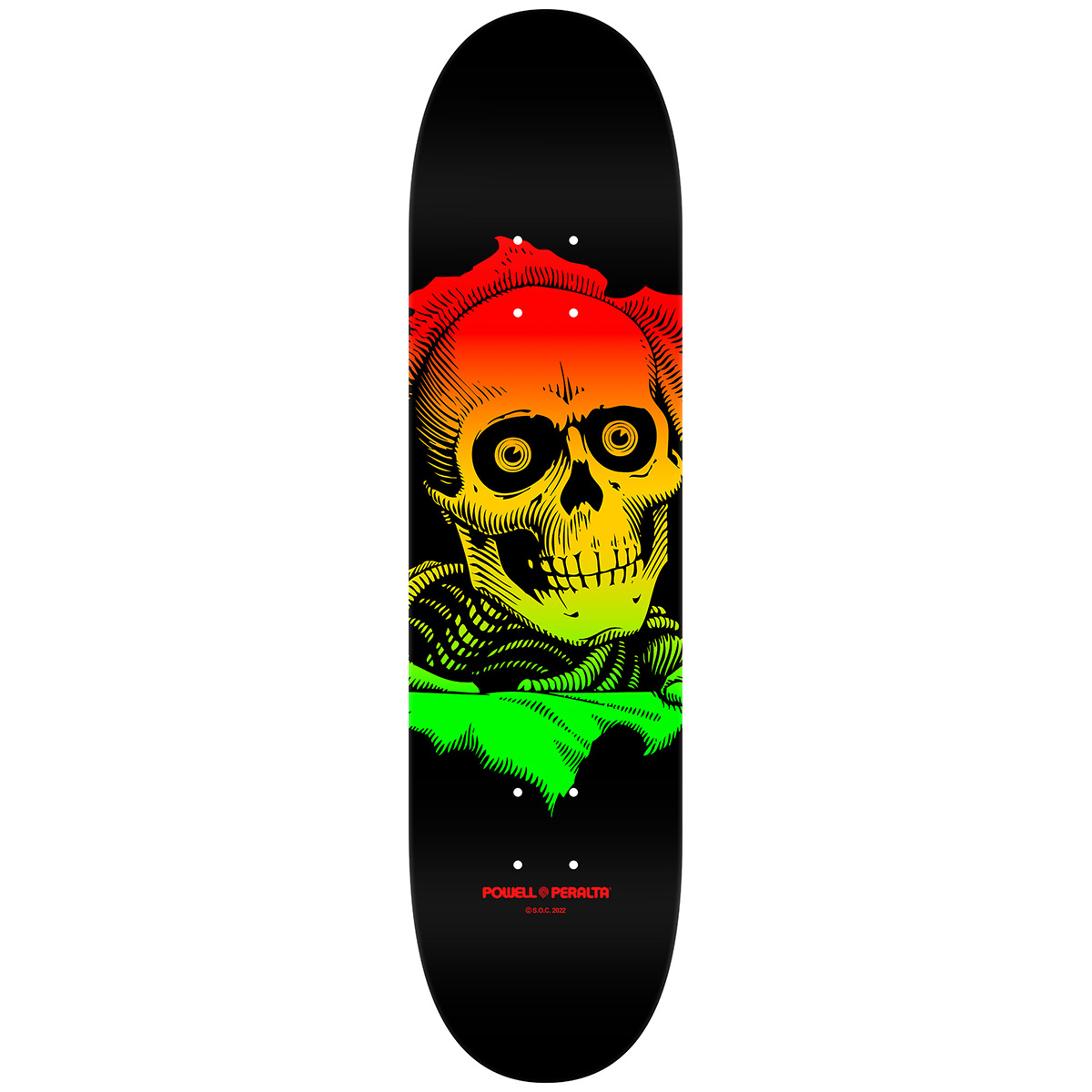 Powell Peralta Ripper Fade Rasta Skateboard Deck 8.5 Powell Peralta Ripper Fade Rasta Skateboard Deck 8.5