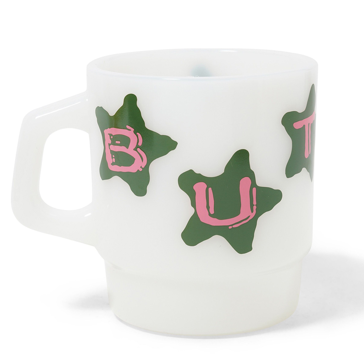 Butter Goods Stars Milk Glass White