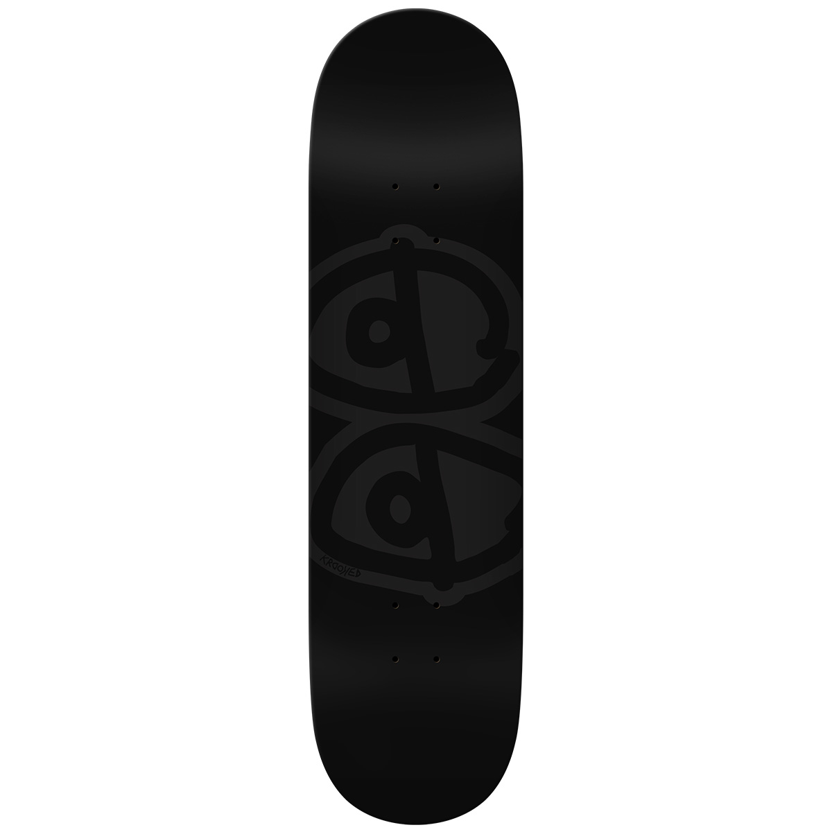 Krooked Eyes Skateboard Deck Black 8.5 Krooked Eyes Skateboard Deck Black 8.5