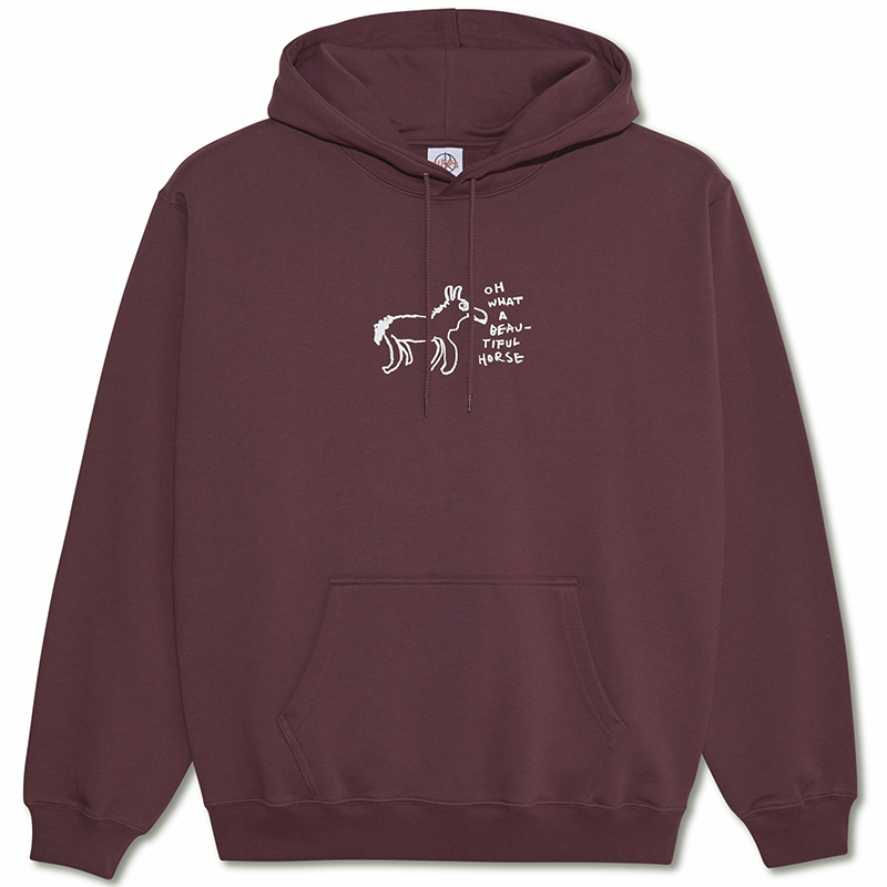 Polar Beautiful Horses Dave Hoodie Plum
