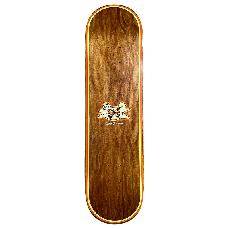 Leon Karssen Fatcatfly Skateboard Deck Brown/Yellow 8.25