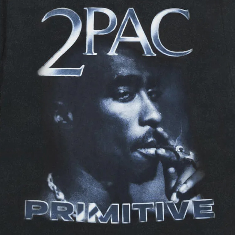 Primitive X Tupac Platinum Washed T-shirt Black Primitive X Tupac Platinum Washed T-shirt Black