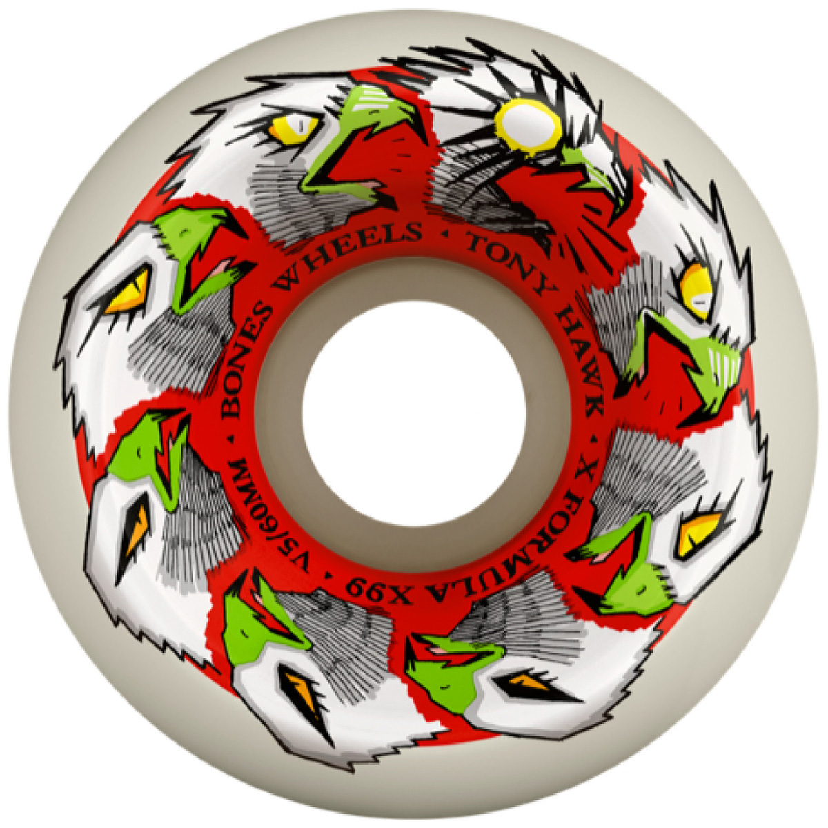 Bones X Formula Hawk Animation V5 Sidecut Wheels 99A 60mm Bones X Formula Hawk Animation V5 Sidecut Wheels 99A 60mm