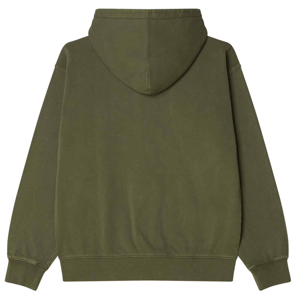 Obey Hybrid Faded Zip Hooded Sweater Deep Lichen Green Faded Wash