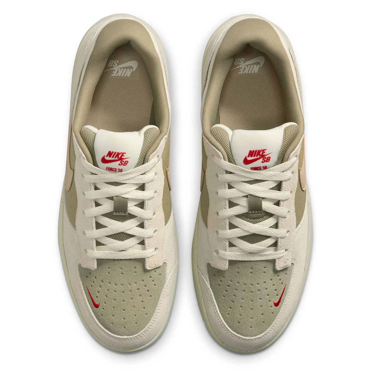 Nike SB Force 58 Coconut Milk/Linen-Neutral Olive-Univ Red