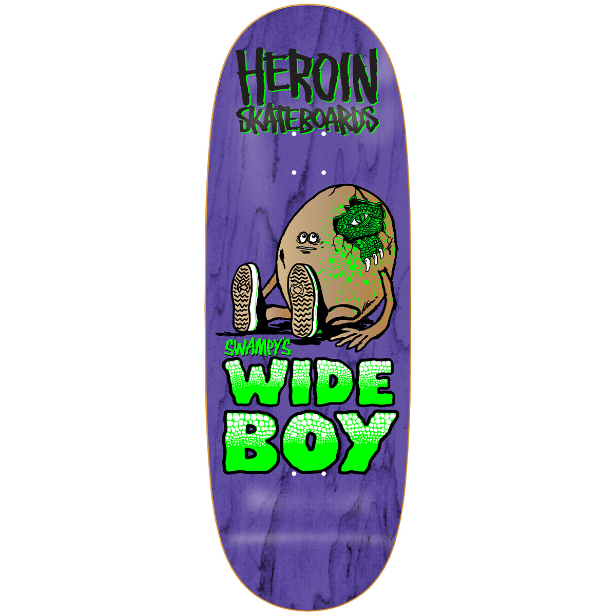 Heroin Swampy's Wide Boy Skateboard Deck 10.75