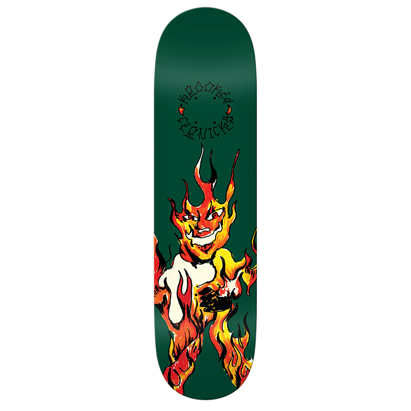 Krooked Cernicky Inferno Skateboard Deck Green 8.38