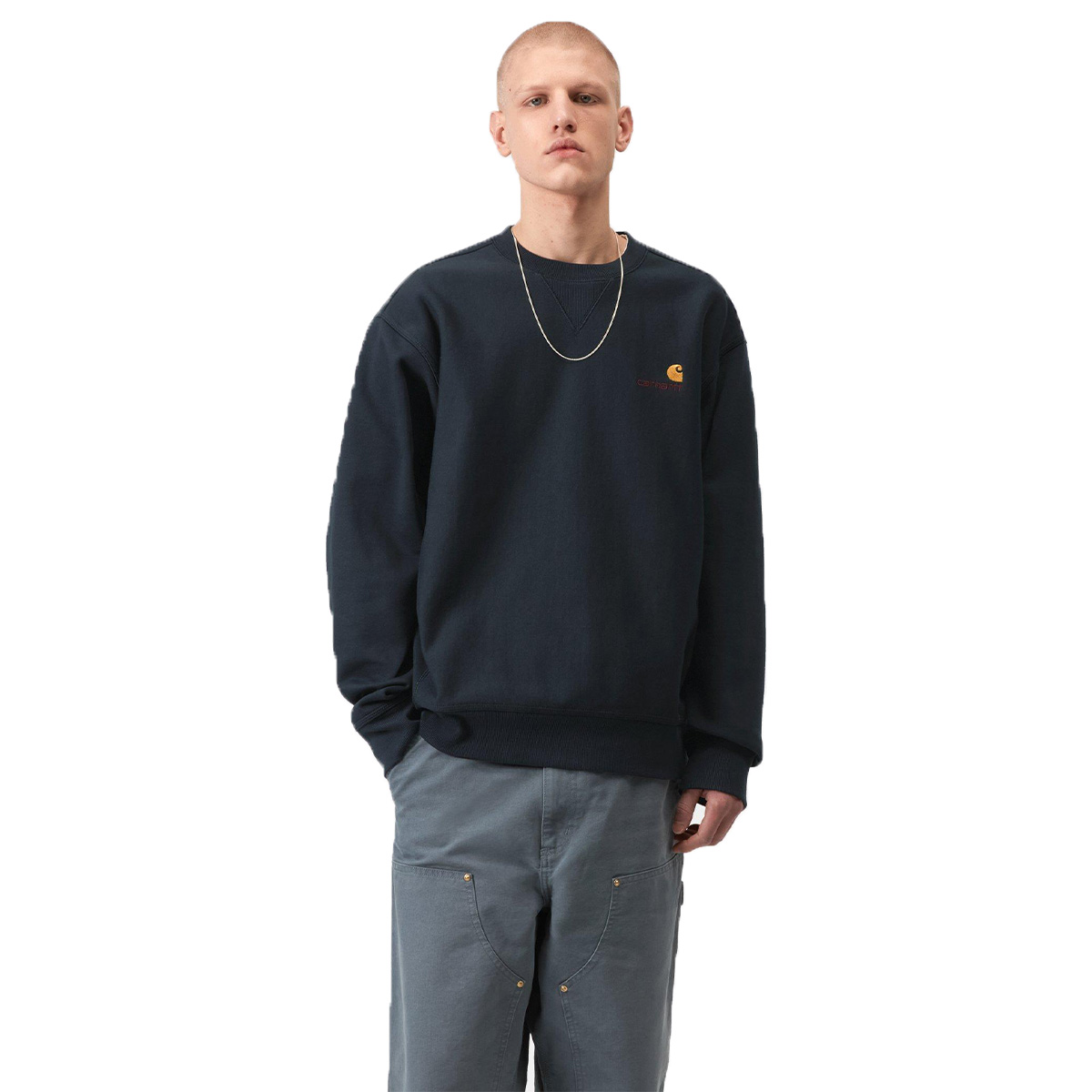 Carhartt WIP American Script Sweater Deep Night