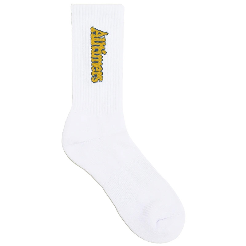 Alltimers Embroidered Bugged Out Broadway Socks White