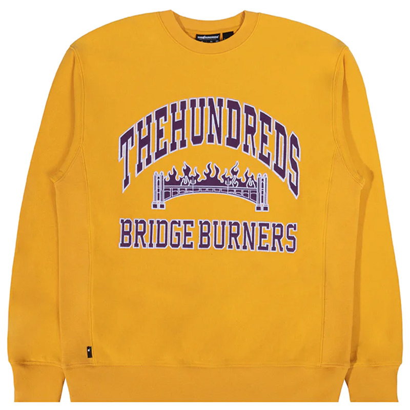 The Hundreds Athletics Crewneck Sweater Gold