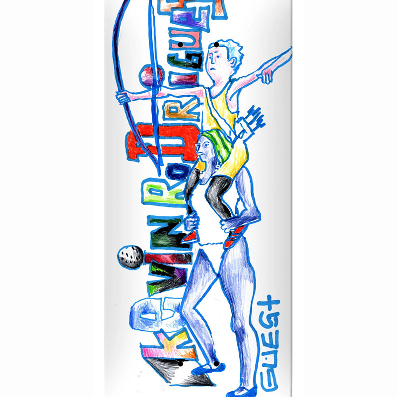 Krooked Kevin Rodriguez Guest Skateboard Deck White 8.25 Krooked Kevin Rodriguez Guest Skateboard Deck White 8.25