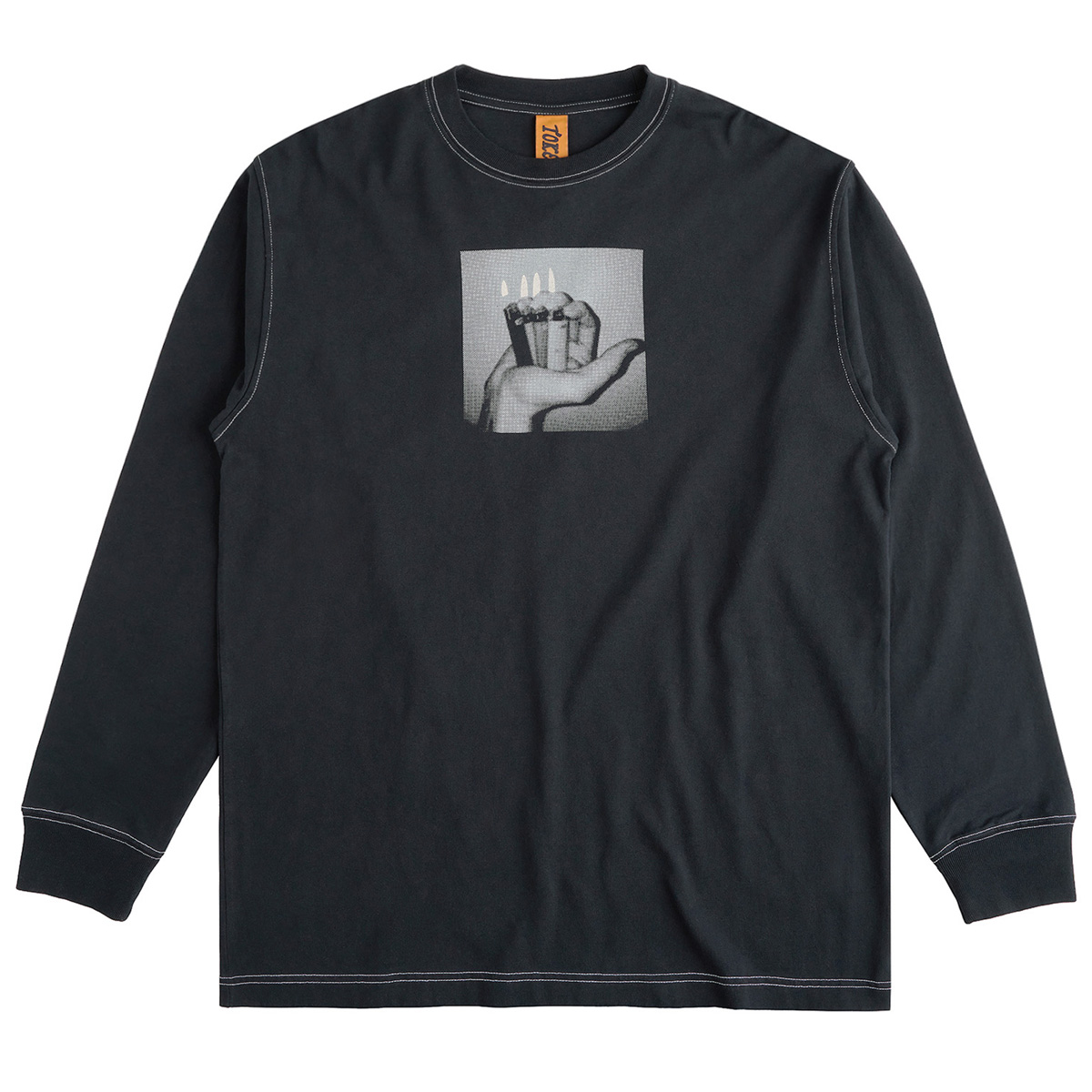Token Bic Contrast Longsleeve T-Shirt Off Black Token Bic Contrast Longsleeve T-Shirt Off Black