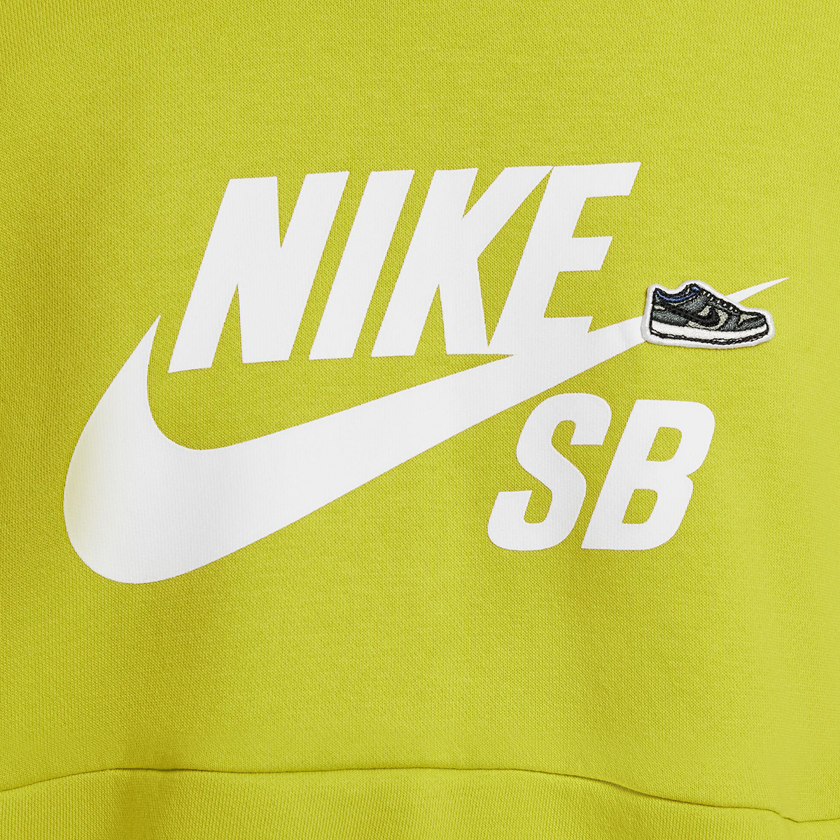 Nike SB Kids Icon Fleece Hoodie Bright Cactus/White