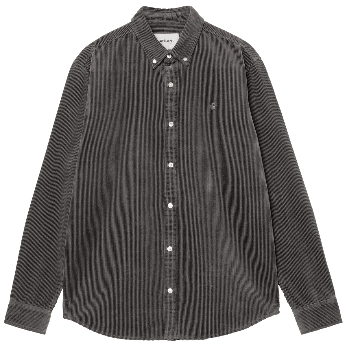 Carhartt WIP Madison Cord Longsleeve Shirt Graphite/Graphite Carhartt WIP Madison Cord Longsleeve Shirt Graphite/Graphite