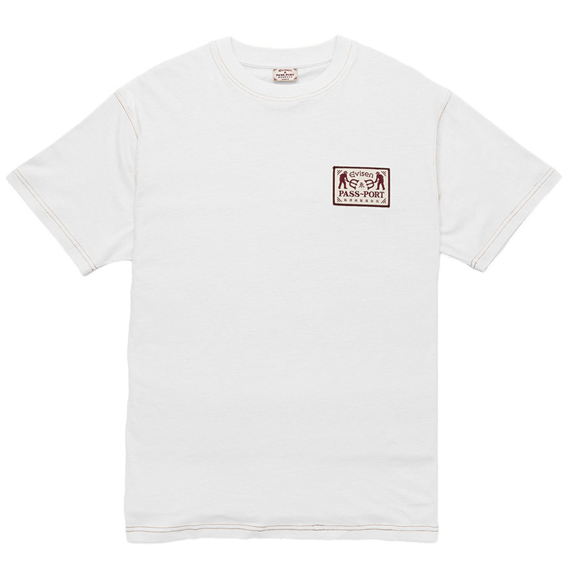 Pass-Port x Evisen Logo Lock~Up T-shirt White Pass-Port x Evisen Logo Lock~Up T-shirt White