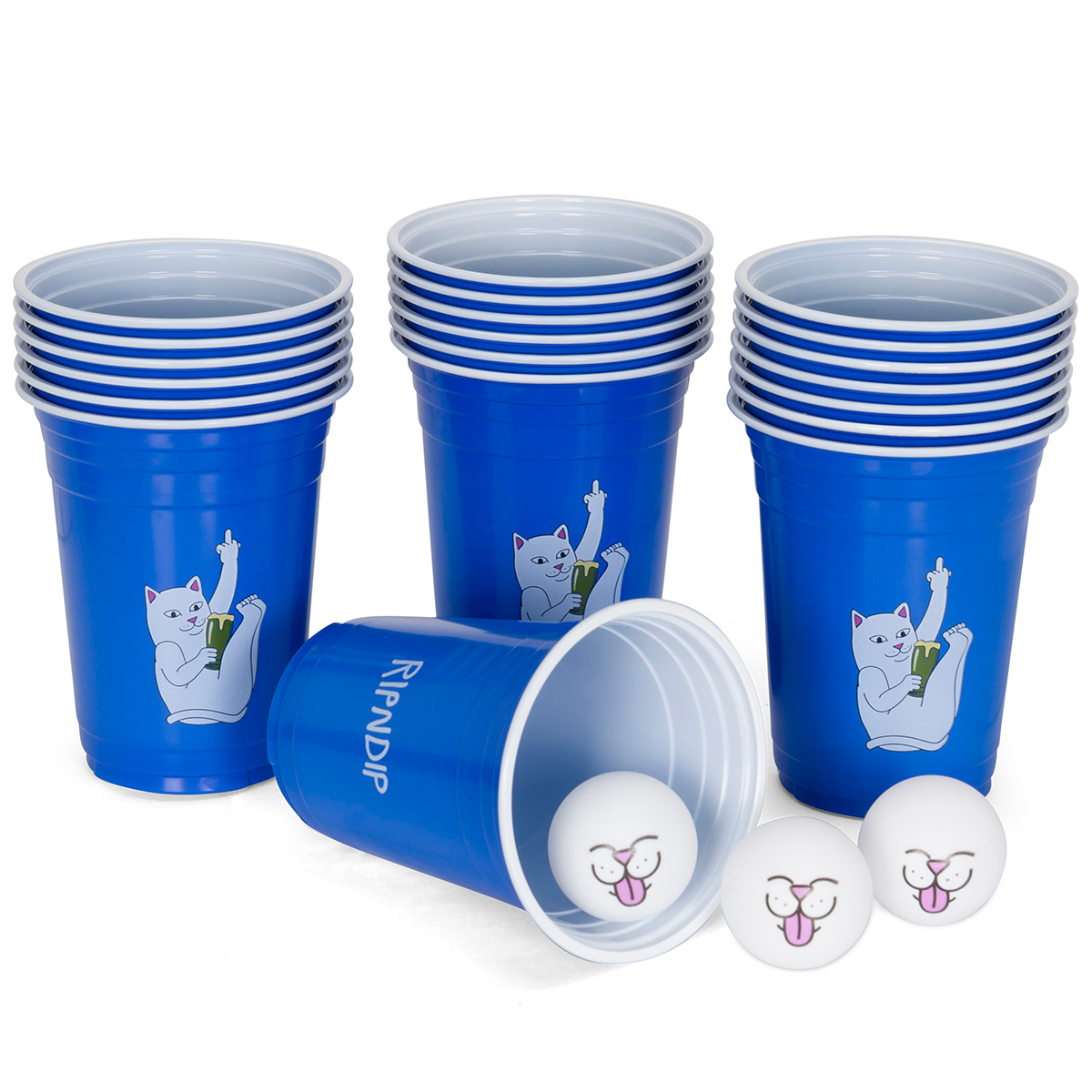 RIPNDIP Lord Nermal Beer Pong Set Blue RIPNDIP Lord Nermal Beer Pong Set Blue