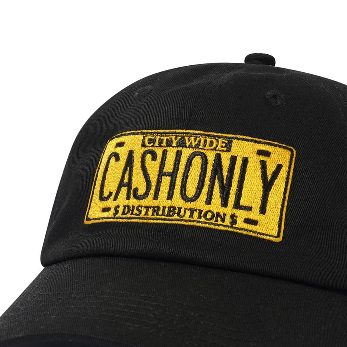 Cash Only License Plate 6 Panel Cap Black Cash Only License Plate 6 Panel Cap Black