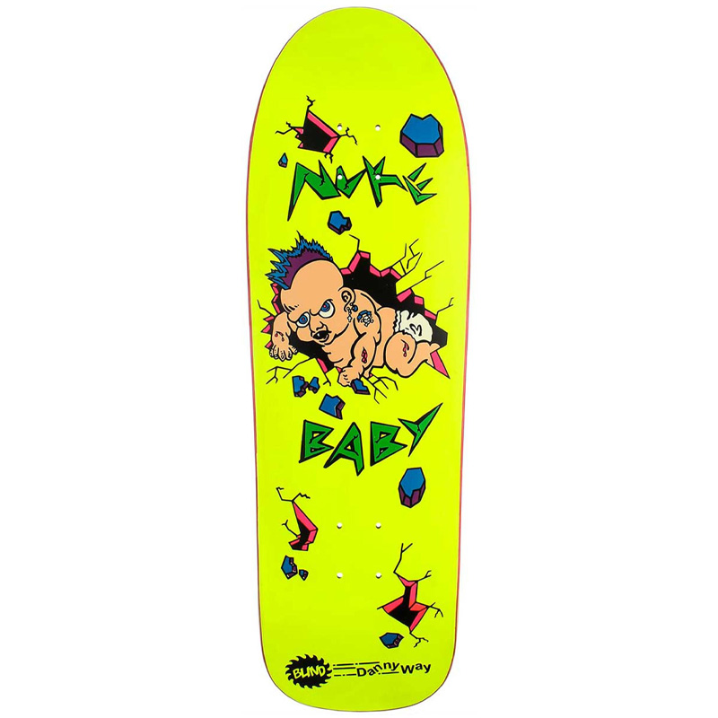 Blind Danny Way Nuke Baby SP Skateboard Deck Yellow 9.7 Blind Danny Way Nuke Baby SP Skateboard Deck Yellow 9.7