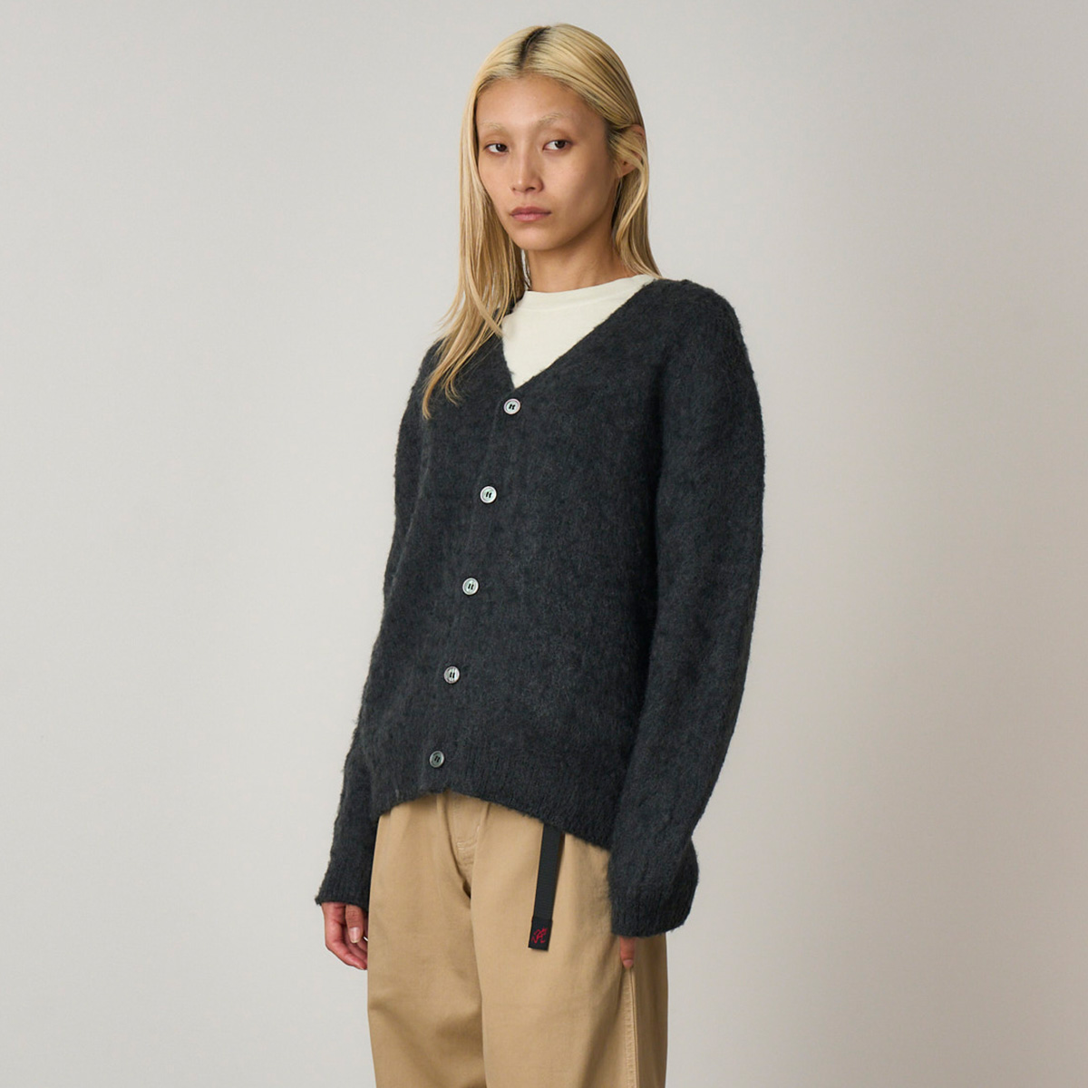 Gramicci Mohair Cardigan Charcoal