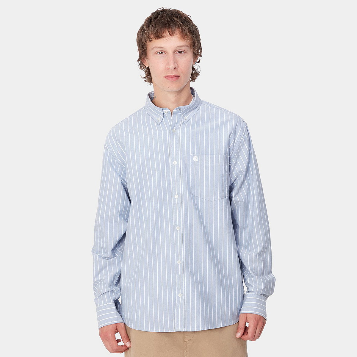 Carhartt WIP Longsleeve Dowlen Shirt Bleach/White Carhartt WIP Longsleeve Dowlen Shirt Bleach/White