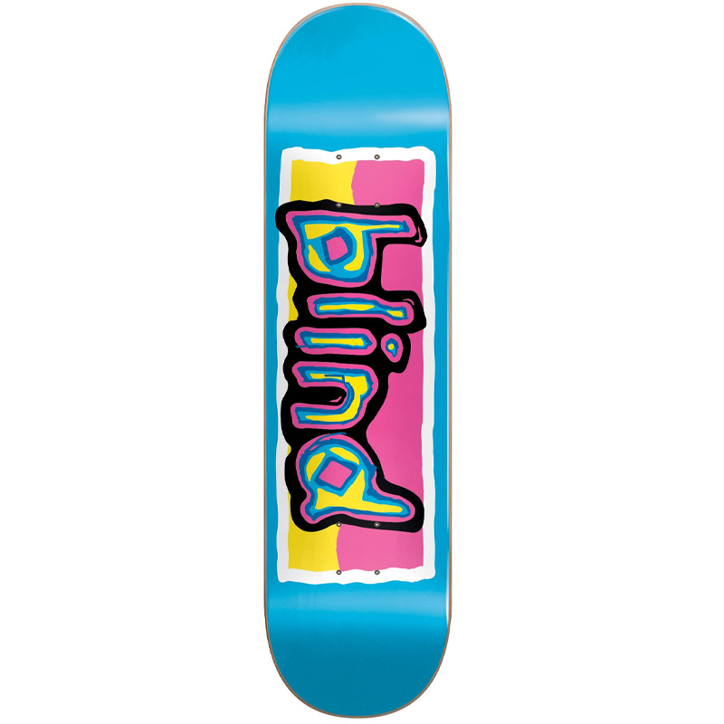 Blind Colored Logo RHM Skateboard Deck Blue 8.25