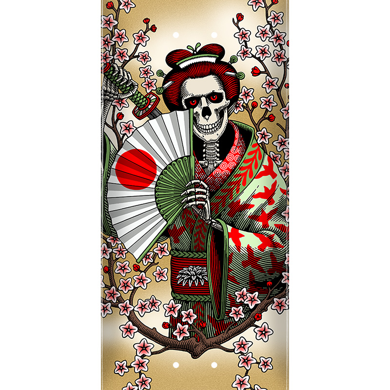 Powell Peralta Sakura Yosozumi Samurai Flight Skateboard Deck Gold Shape 243 8.25 Powell Peralta Sakura Yosozumi Samurai Flight Skateboard Deck Gold Shape 243 8.25