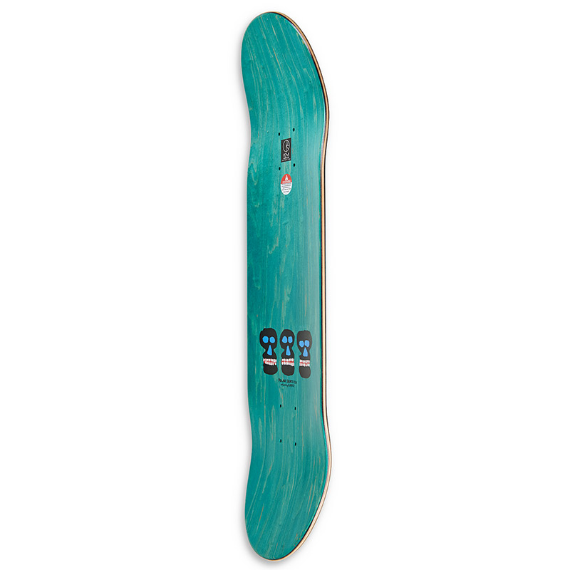 Polar Oskar Rozenberg World Domination Skateboard Deck Yellow 8.125
