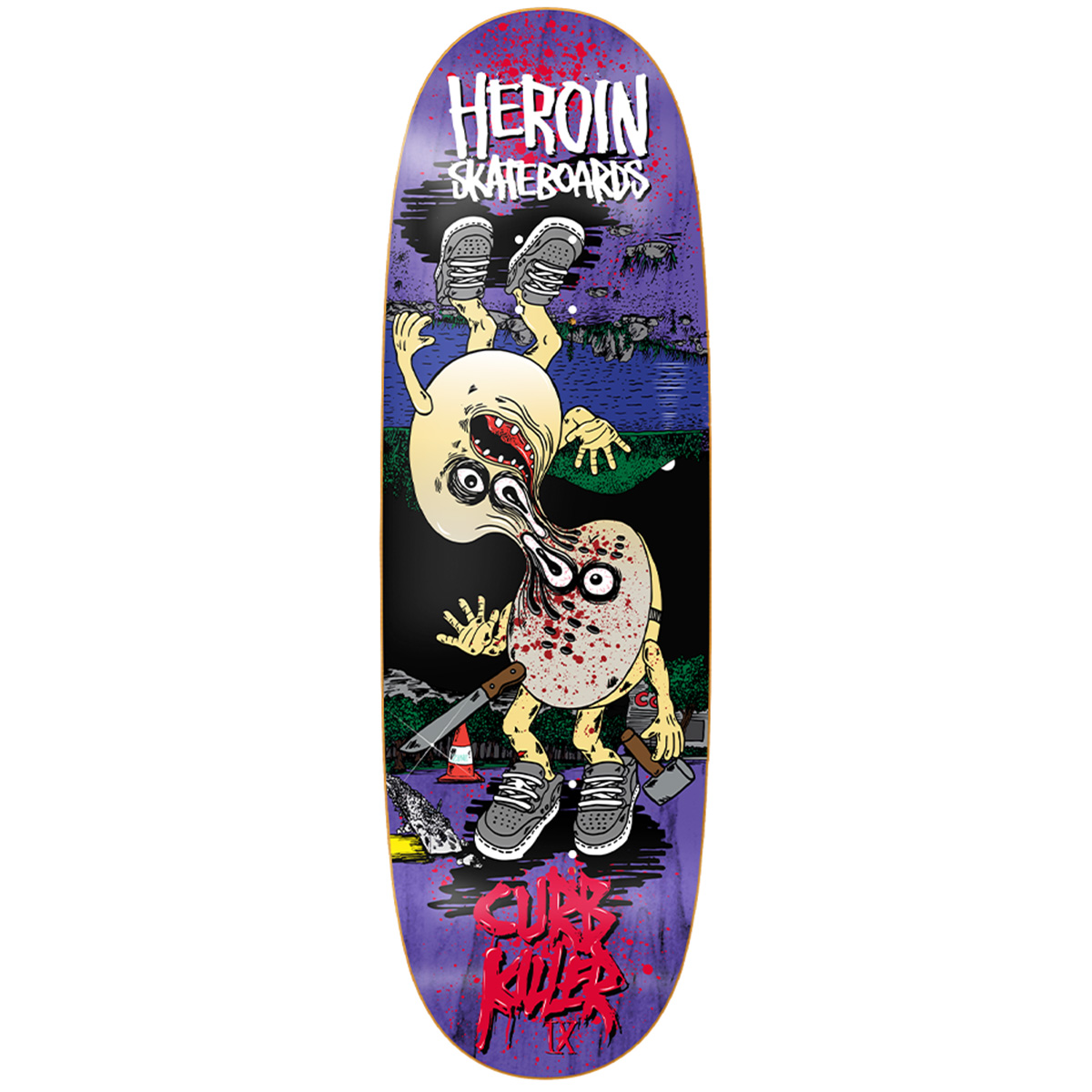 Heroin Curb Killer 9 Merged Skateboard Deck 10.0