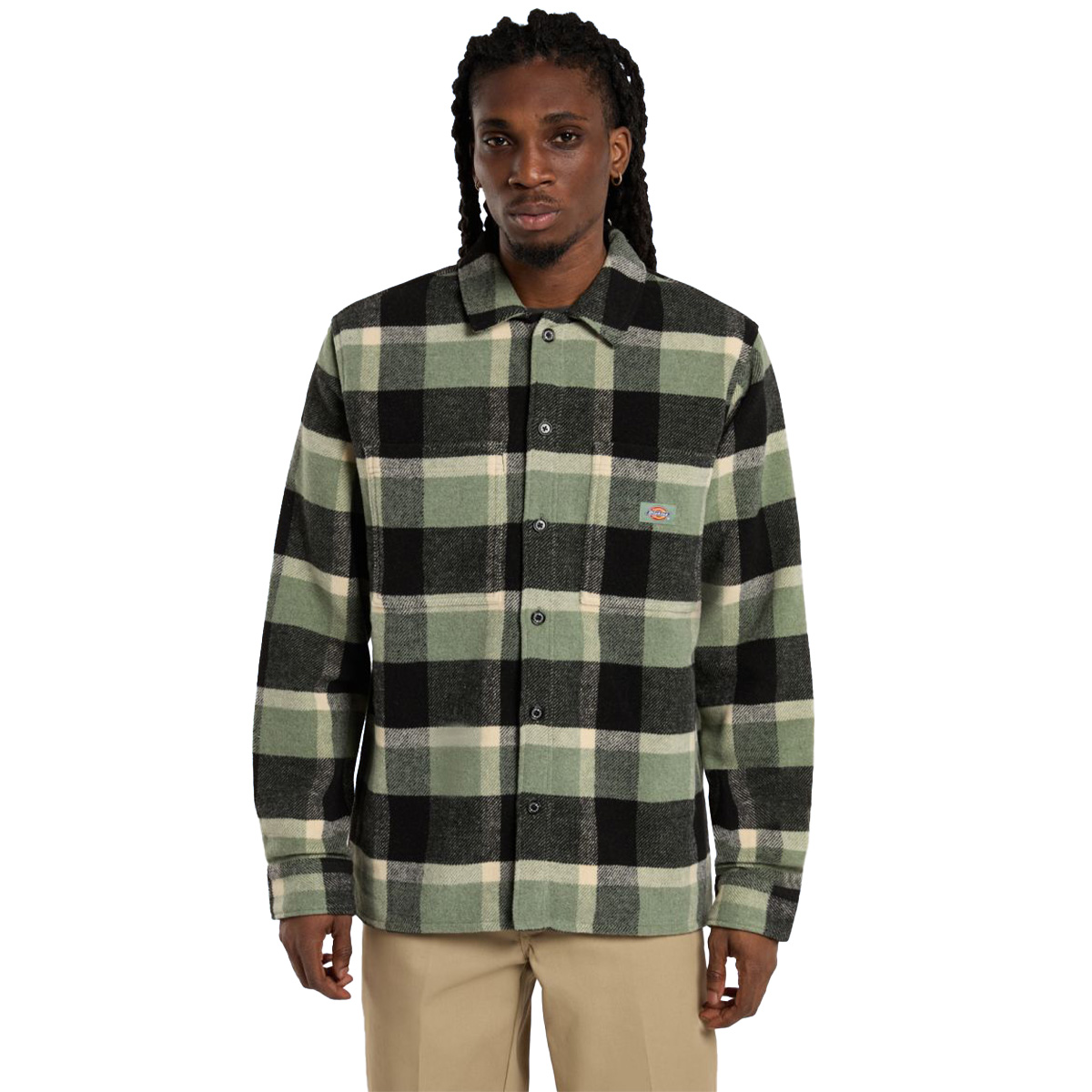 Dickies Plaid Coaling Longsleeve Shirt Sea Spray