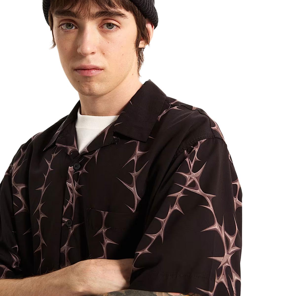 Vans Van Doren Printed Camp Shirt Black