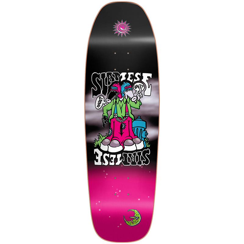 New Deal Siamese Slick Skateboard Deck Neon 9.45