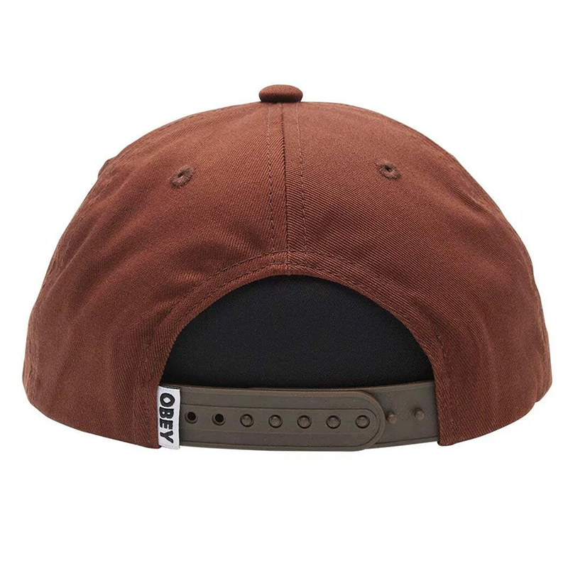 Obey Buzz Low Profile 6 Panel Snapback Cap Sepia Obey Buzz Low Profile 6 Panel Snapback Cap Sepia