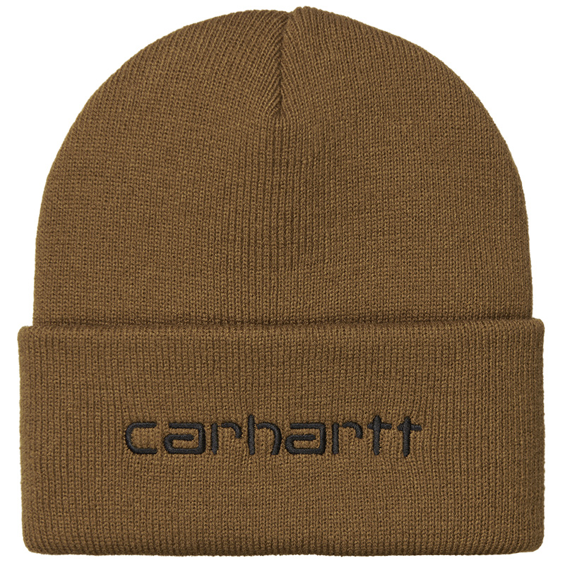 Carhartt WIP Script Beanie Hamilton Brown/Black Carhartt WIP Script Beanie Hamilton Brown/Black
