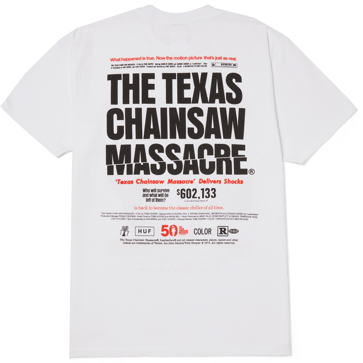 HUF x Chainsaw Box Office T-Shirt White HUF x Chainsaw Box Office T-Shirt White