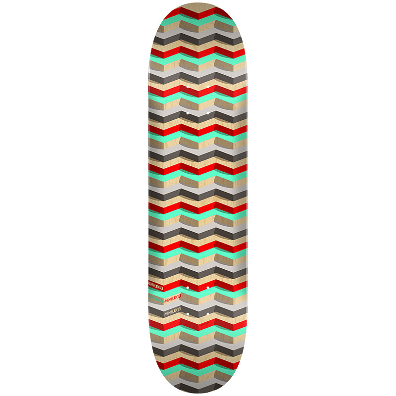 Mini Logo Patterns Steps 19 Birch Skateboard Deck Shape 244 8.5