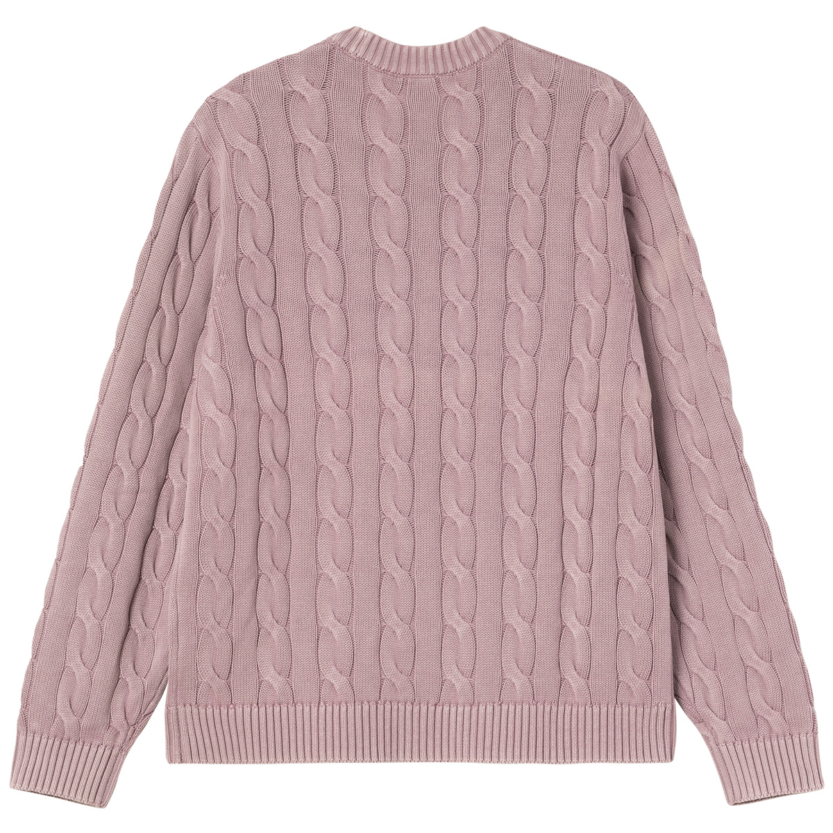 Carhartt WIP Carter Sweater Pink Fog Garment Dyed