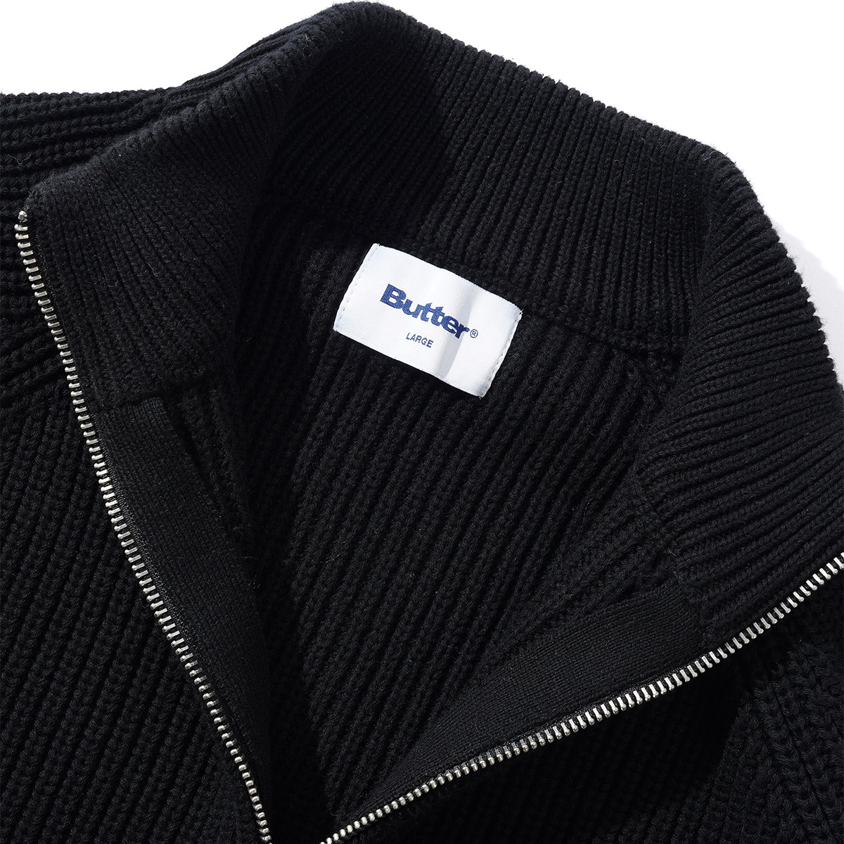 Butter Goods x Daniel Johnston Dragon Knit Zip-Thru Sweater Black/Red