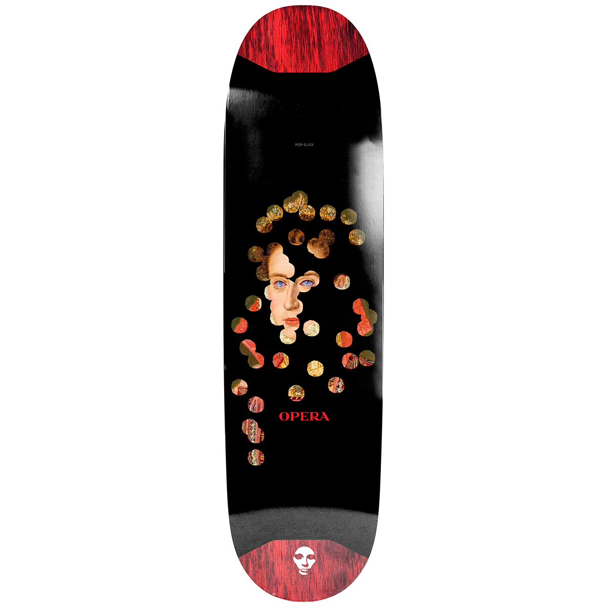 Opera Dot Pop Slick Skateboard Deck Black/Red 8.5