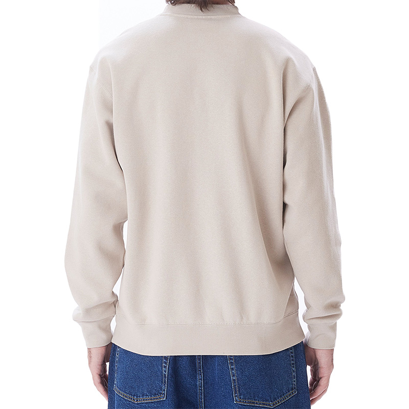 Obey Records Crewneck Sweater Silver Grey Obey Records Crewneck Sweater Silver Grey